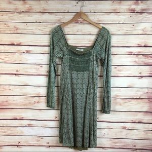 Free People Off The Shoulder Dress Long Sleeve Lrg